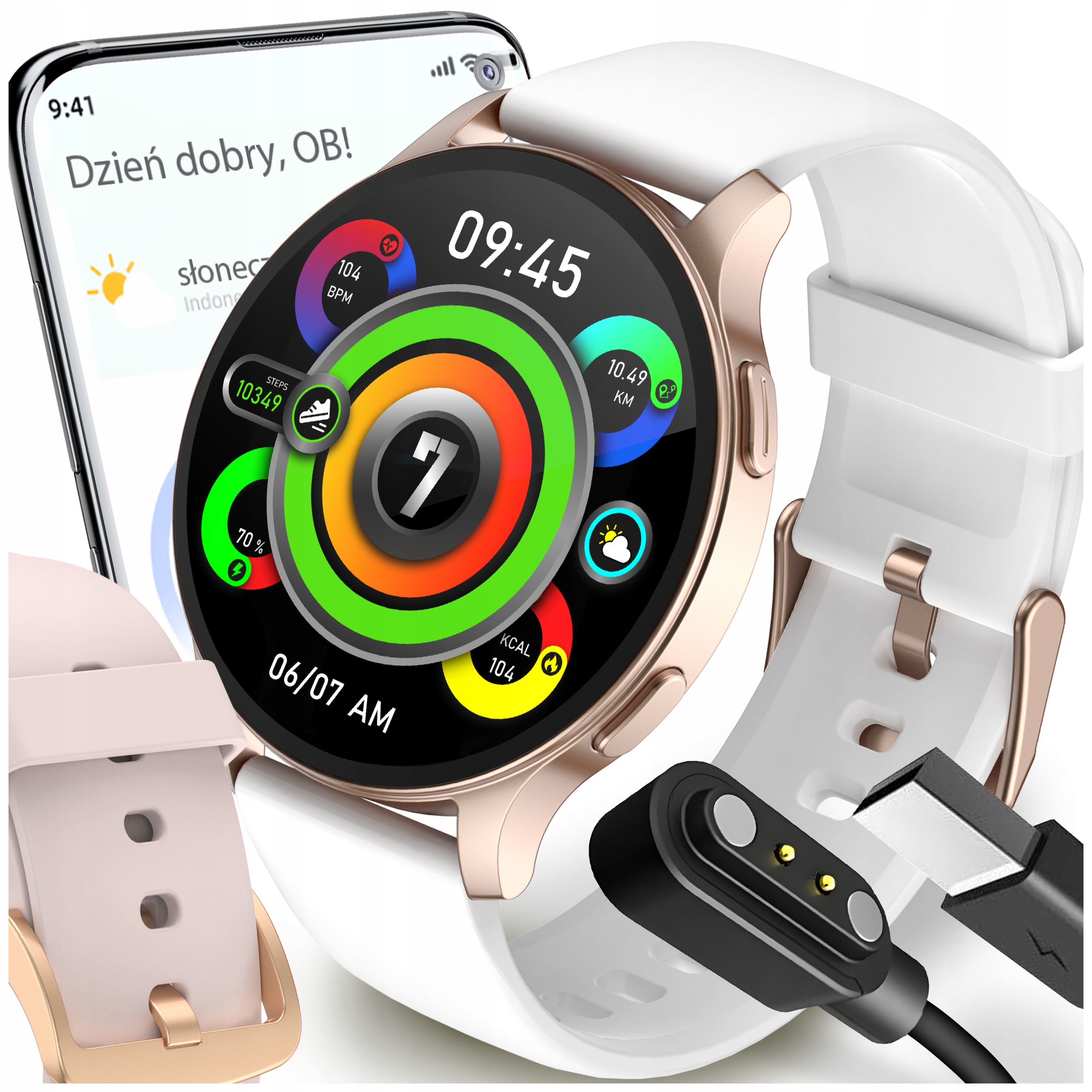 Zlaté smart hodinky Linwear LW77 + 3 ďalšie produkty